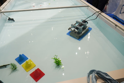 水中フュージョンセンサーデモの様子